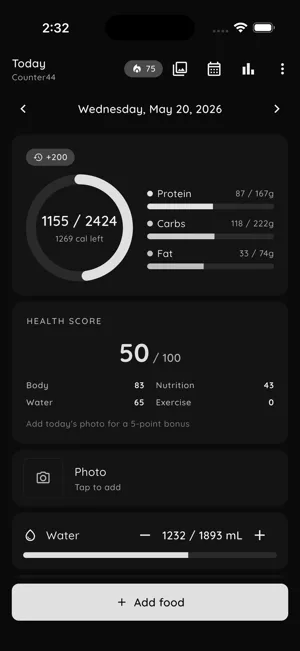 Counter44 in dark mode