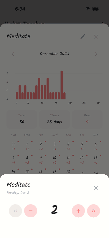 Counter interface