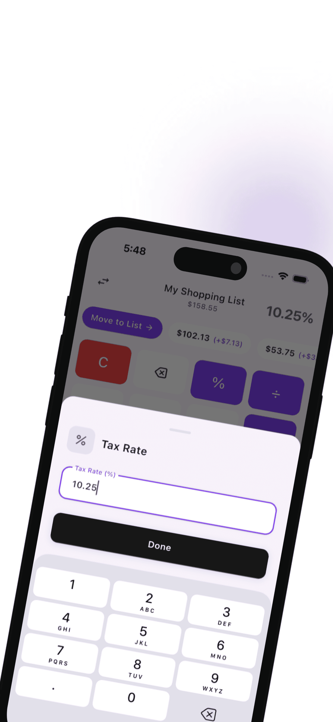 Tax rate adjustment
